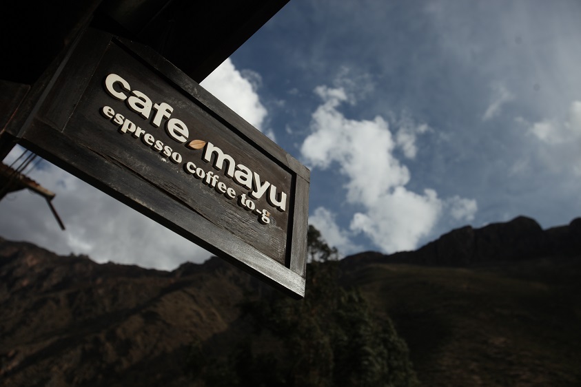 Cafe Mayu Ollantaytambo Sign