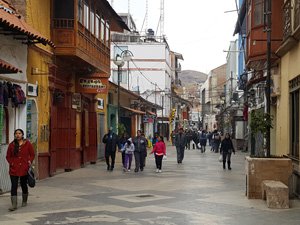 Jiron Lima Main Street in Puno